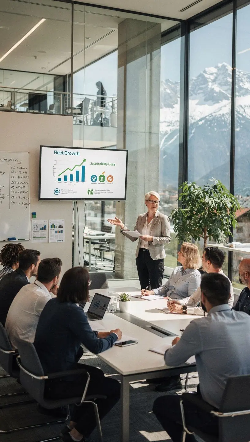 Eine Übersichtskarte, die die Standorte von Ladestationen für Unternehmen zeigt.